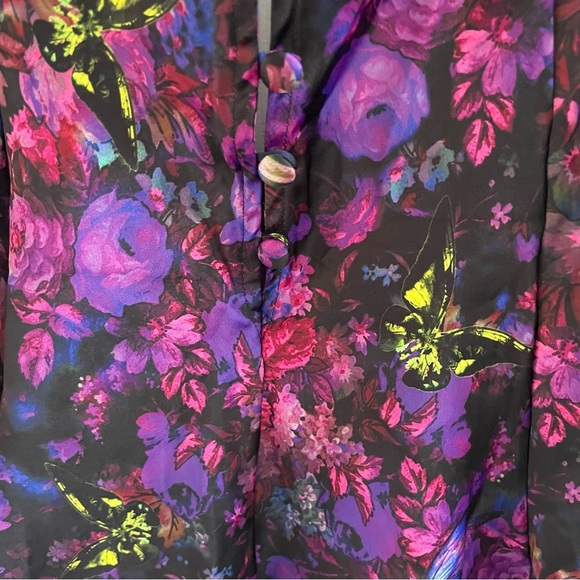 New! VICTORIA'S SECRET floral Stretch Satin Cutout Romper Teddy 20009 - Picture 6 of 9